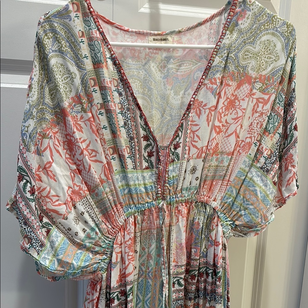 (5/$30 deal) 
Boho Floral V-Neck Maxi Dress - Picture 2 of 5